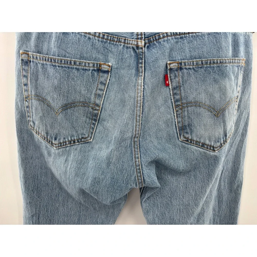 Levis 501 Men's 36x32 Jeans Faded Distressed Y2K era Grunge-Working Blue Denim